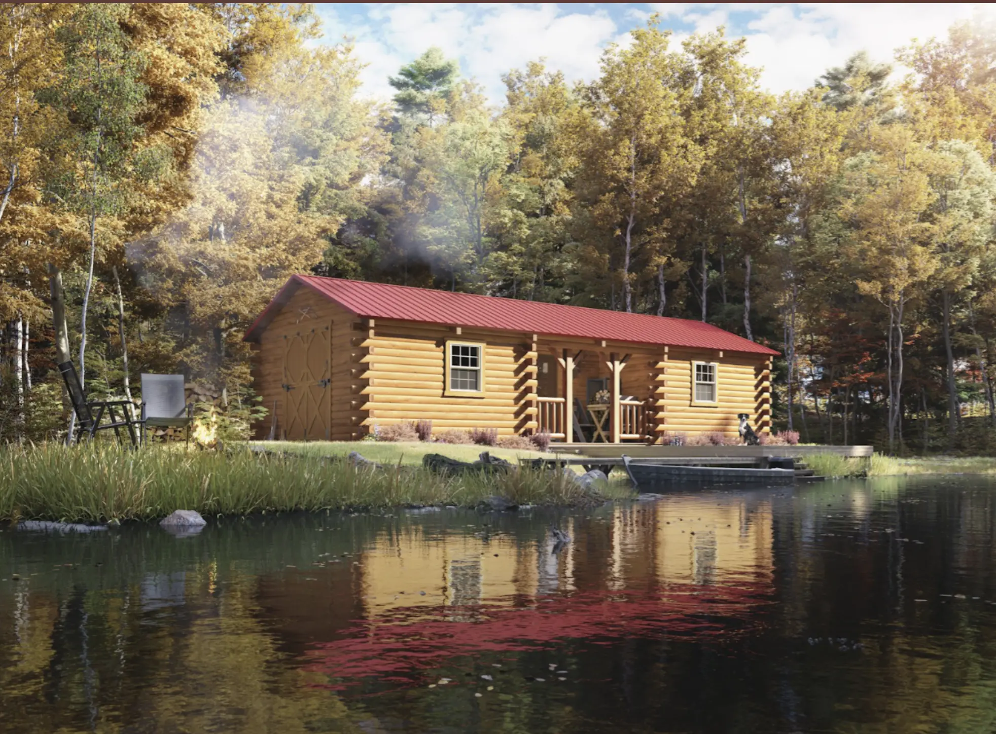 Beaver Lodge 14x42 Amish Cabin