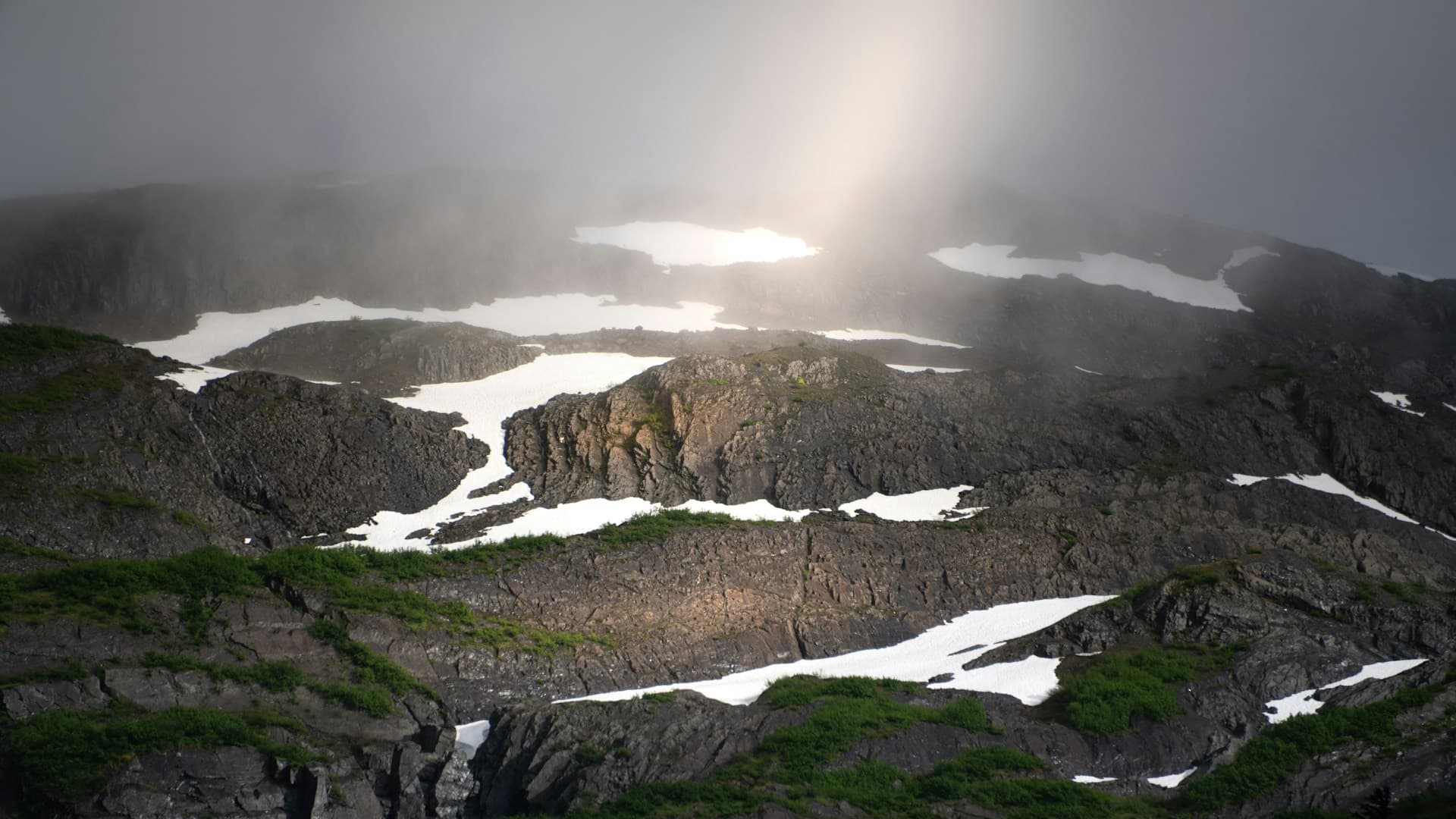Dramatic Alaskan mountain landscape